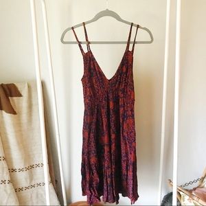 O’Neill Strappy Summer Floral Dress Navy and Red